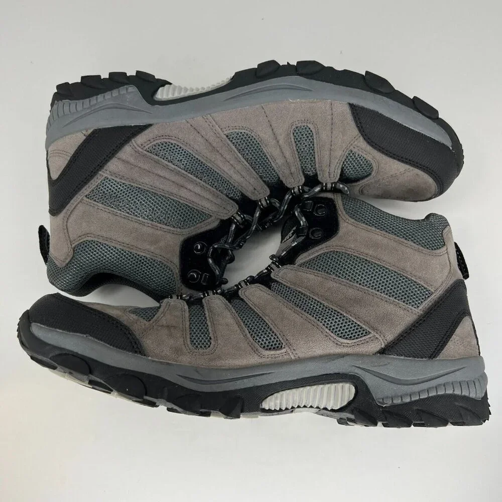 Xray Outdoor Mens XRW330 Gray Manmade Lace Up Hiking Bootie Size 12 Ankle Boots